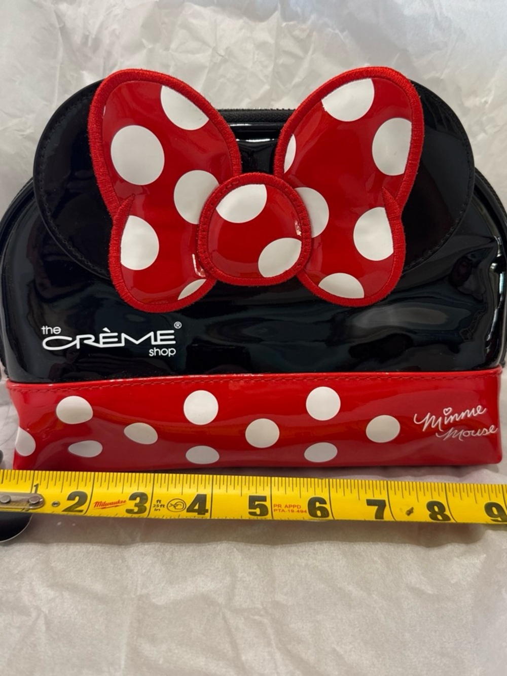 Disney Minnie Mouse Black and Red Polka Dot makeup bag